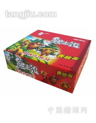 熊出沒(méi)麻辣牛排味香脆面1X48包