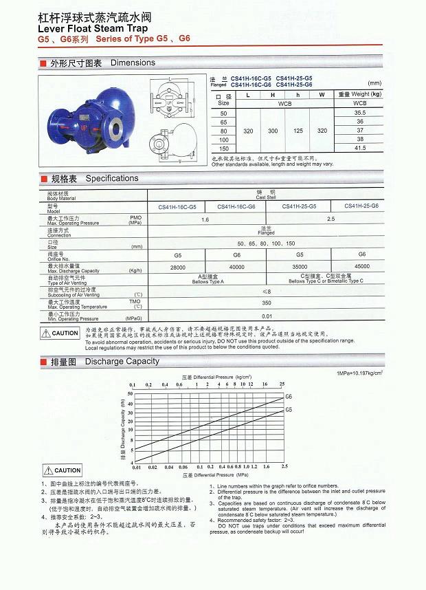 杠桿浮球式蒸汽疏水閥