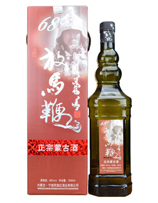 內(nèi)蒙古特產(chǎn)悶倒驢酒草原放馬鞭狩獵酒1500mL68度國產(chǎn)白