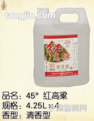 45度高粱原漿酒4.25L