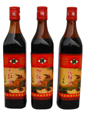 三年陳元紅、加飯（花雕）酒500ml