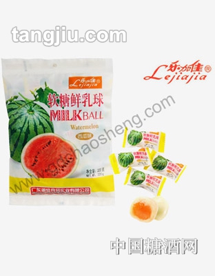 樂加佳鮮乳球軟糖西瓜味320g