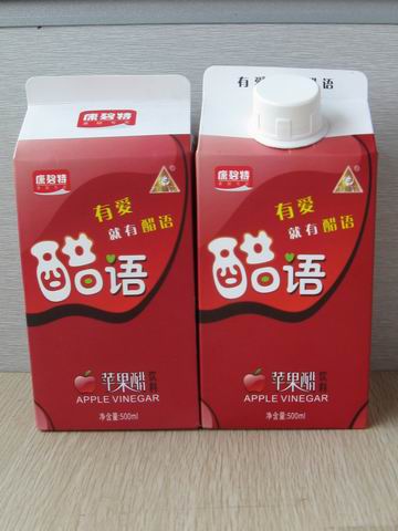 康碧特蘋果醋飲料之醋語系列屋頂盒500ml