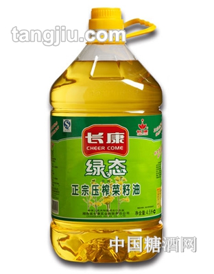 長康綠態(tài)正宗壓榨菜籽油4500ml