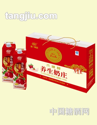 手提袋式養(yǎng)生奶莊紅色500ml