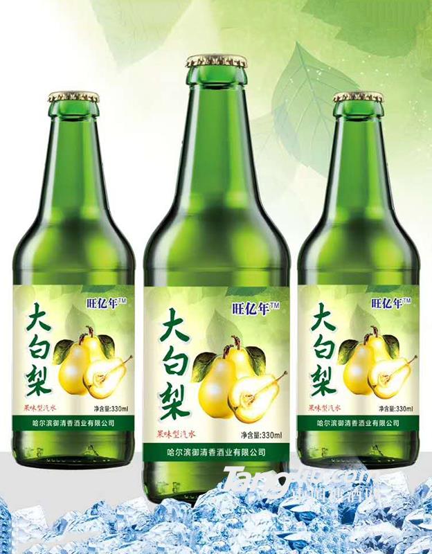 大白梨果味汽水330ml