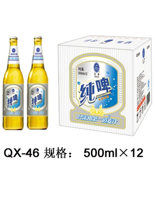 QX-46-青軒鐳射標純啤啤酒500毫升