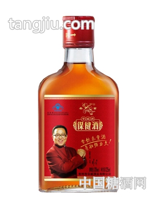 秦童保健酒瓶貼