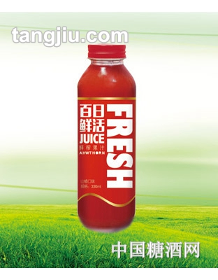 百日鮮活先榨果汁山楂口味330ml