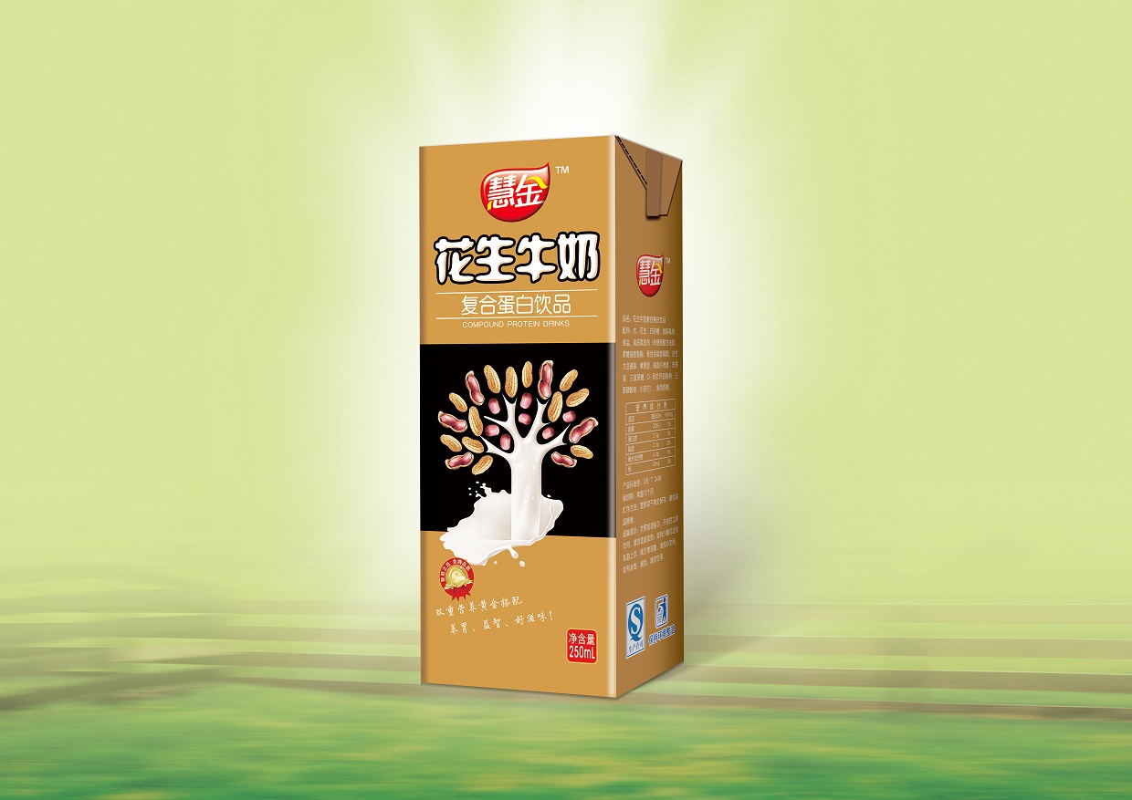 慧金苗條磚花生牛奶復(fù)合蛋白飲品單盒裝