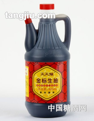 天天順金標(biāo)生抽醬油800ml