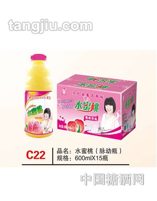 C22 品名：水蜜桃（脈動瓶） 規格：600mlx15瓶