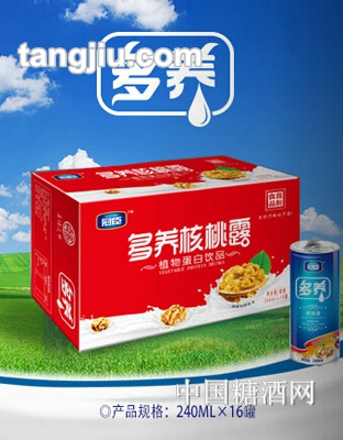 冠臣多養(yǎng)核桃露植物蛋白飲品240mlx16罐