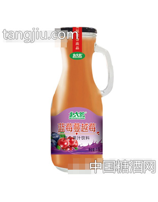 北大荒藍(lán)莓蔓越莓復(fù)合果汁飲料1.5L手柄瓶