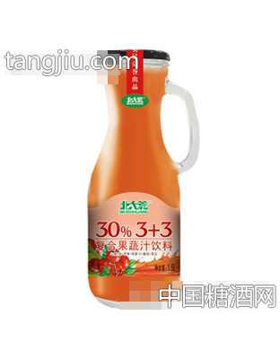 北大荒30%3+3復(fù)合果汁飲料1.5L（橙）手柄