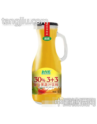 北大荒30%3+3復(fù)合果汁飲料1.5L（黃）手柄