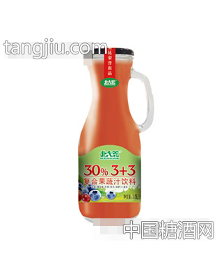 北大荒30%3+3復(fù)合果汁飲料1.5L（橘）手柄