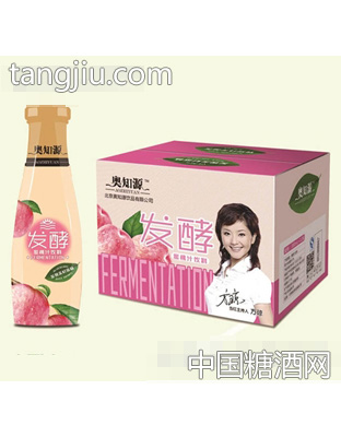 奧知源發(fā)酵蜜桃果汁果肉飲料310mlx12瓶