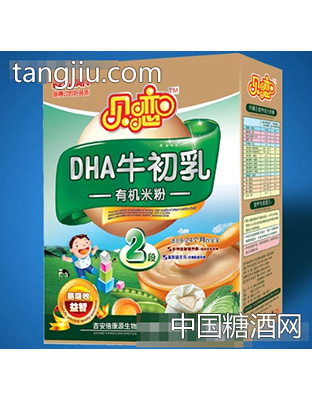 貝戀DHA牛初乳有機米粉2段