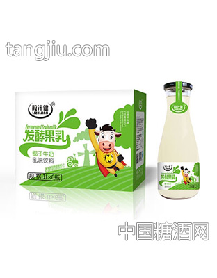 1lx6瓶發(fā)酵果乳粒汁健大口瓶椰子牛奶