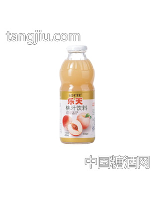 樂天桃汁飲料（玻璃瓶）490ml