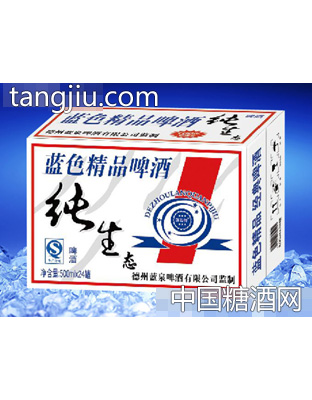 濱海情藍(lán)色精品純生態(tài)啤酒500ml