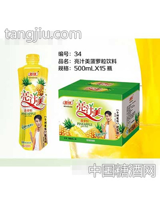 果多多亮汁美菠蘿粒粒飲料500ml×15瓶