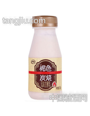 伊利風味發(fā)酵乳褐色炭燒酸奶200g