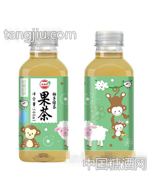 友利友柚子綠茶350ml