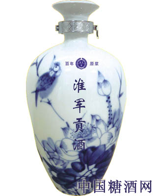 淮軍貢酒青花國(guó)瓷瓶