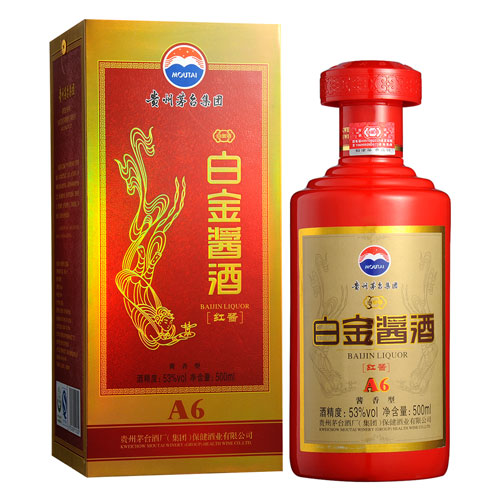 53&#176;茅臺集團白金醬酒（紅醬A6）500ml