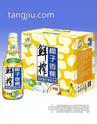 三農果園鮮榨椰子香蕉混搭復合果味飲料500ml