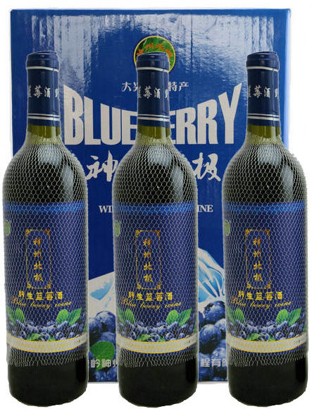 神州北極 野生藍莓酒750ML 野生優(yōu)質藍莓果酒 原生態(tài)紅