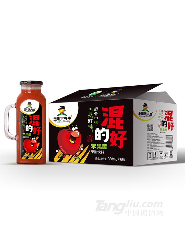 988ml×6果先生手柄方杯蘋(píng)果醋飲料