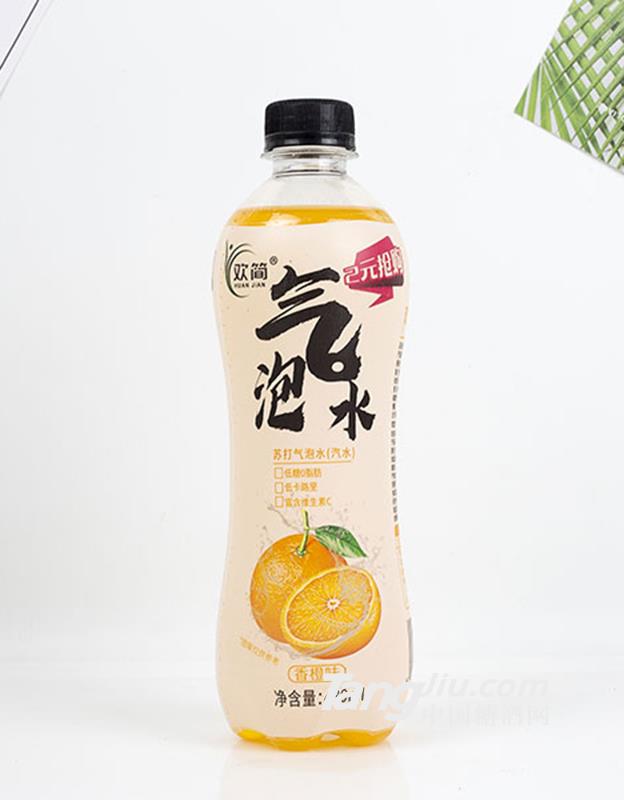 歡簡蘇打氣泡水香橙味480ml