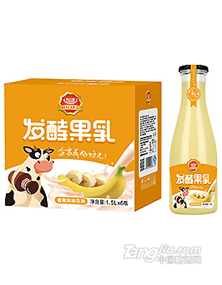 粒汁健發酵果乳香蕉乳味飲料1.5LX6瓶