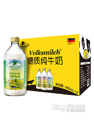 德質(zhì)低脂牛奶純牛奶490ml