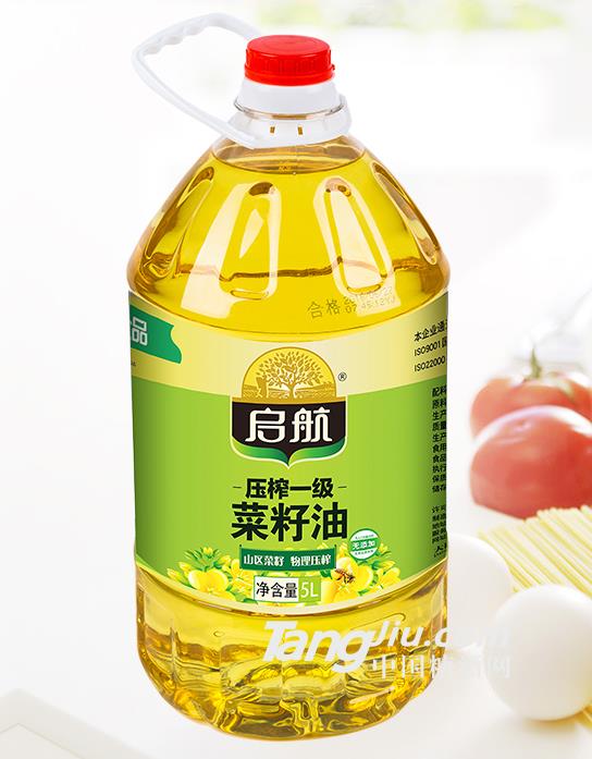 啟航壓榨一級(jí)菜籽油5L