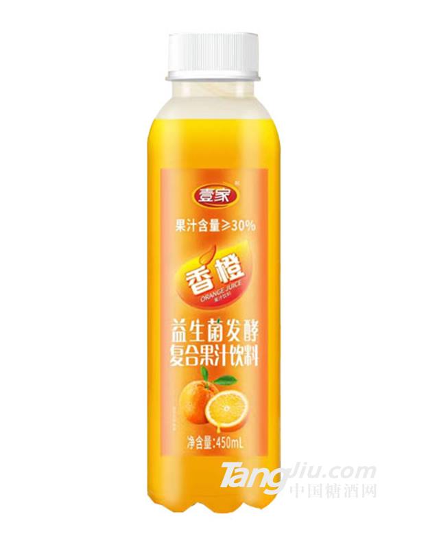 壹家香橙益生菌發酵復合果汁飲料450ml