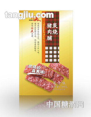 真美炭燒豬肉脯果汁味100g